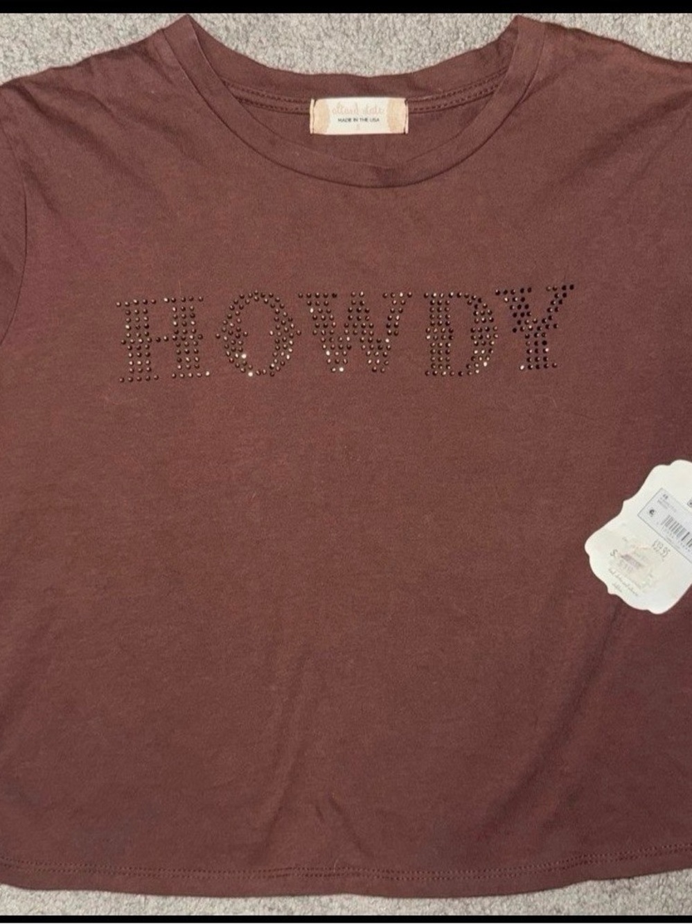 Altar'd State Mauve Studded Graphic Tee